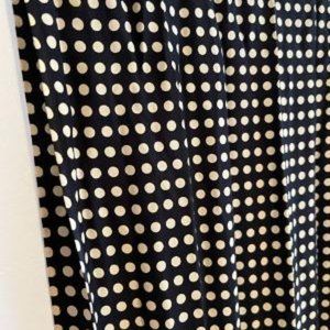 Black and Camel Polka Dot Silk Scarf - 5' long